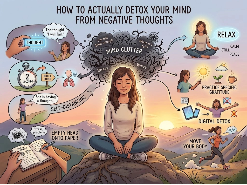 ways to detox your mind from negative thoughts